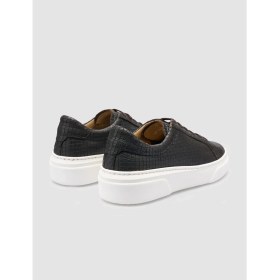 Resim Cabani %100 Hakiki Deri Kahverengi Kadın Spor Ayakkabı 