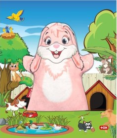 Resim Tox Tavşan Evcil Hayvanlar Keçe El Kukla T316 . Eğitici Oyuncak 