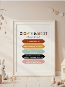 Resim Growth Mindset Dijital Baskı Poster Çerçevesiz 