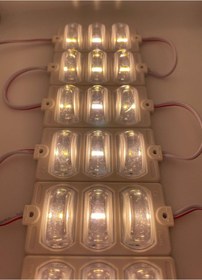 Resim 12 Volt Dar Açılı 3'lü Modül Led Gün Işığı - 5 Adet 