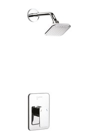 Resim Mistillo Ankastre Duş Seti 100x100 Mm Kare Tepe Duşu+yönlendirici Krom - Parlak 