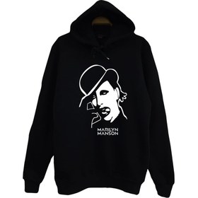 Resim Stonedfame Marilyn Manson Baskılı Çocuk Sweatshirt 