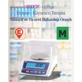 Resim Tem ADA 600 gr ( 0,01 gr ) Hassas Onaylı Eczane Terazisi 