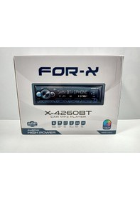 Resim For-x Teyp – For-X X-4260BT 4X60W Bluetoothlu 7 Renk Oto Teyp 
