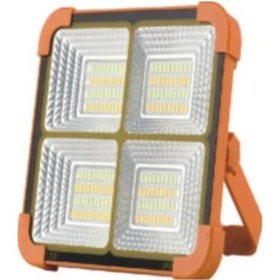 Resim 50w Led Projektör Beyaz -sarı Işık 9000 Lümen Güneş Enerjili 