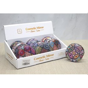 Resim Larimar Taşlı Yuvarlak El Aynası Kalın Model 1 - 9068934530605lmr 