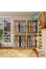 Resim Fokai Wood El Nilo - Açık Ahşap Elbise Dolabı Wardrobe 