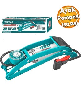 Resim Badem10 Ayak Tipi Basma Bisiklet Pompası 150 Psı Top Lastik Şişme Bot Yatak Top Şişirme Pompa Metal Gövde 