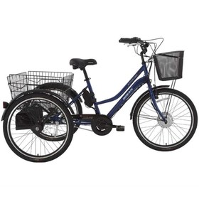 Resim Bisan BİSAN e-PORTER ÜÇ TEKERLİ ELEKTRİKLİ BİSİKLET 44CM V 24 JANT 3 VİTES LACİVERT BEYAZ 