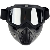 Resim BGA Cross Motosiklet Bisiklet Gözlüğü Açık Kask Maskesi Süngerli Bant Lastikli Jet Maske 