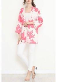 Resim Desenli Kimono Fuşya - 17725.1247. Çok Renkli 