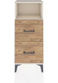 Resim Arges Komodin Tek Raflı 2 Çekmeceli 44x30x106 Aytaşı-çam Aytaşı 