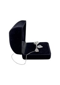 Resim Oya Silver Aşk Işıltılı Çift Kalp Gümüş Set&takım 