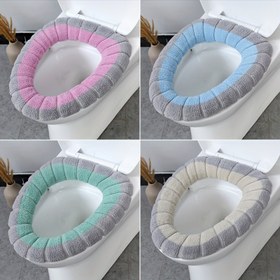 Resim 1 Adet Pastel Renklerde Yumuşak Tuvalet Koltuğu Minderi (Pembe/Mavi/Gri/Bej) - Kalın Sıcak Kış ve Tüm Sezonlar İçin Uygun, Standart Tuvaletlere Göre Önceden Ayarlanmış Hafif & Taşınabilir Ayrılabilir Kapaklı Kolay Temizlenebilir Hijyenik Tasarım Ev, Pansiyon, Gezi için Ideal Modern Banyolara uyumlu sadece el yıkama, Şık Çok Renkli Konfor seçenekleri ile Dayanıklı Malzeme Ekstra kalın pelüş tuvalet oturma minderi 