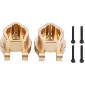 Resim Traxxas Trx4/trx6 Tırmanıcı İçin Dayanıklı 4 Adet Vida Aksesuarlı 2 Adet Rc Pirinç Arka C Kupası 