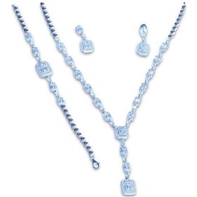 Resim Baget Taşlı Sarkıt Gümüş Set Gümüş 