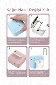 Resim EN SİGA Taşınabilir Ve Kablosuz Mini Yazıcı - Pembe 