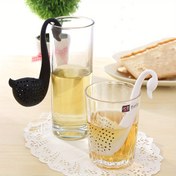 Resim Kuğu Şeklinde Mini Çay Demliği - Yaprak Çay & Çiçek Çaylar için Yaratıcı Plastik Çay Süzgeci, Mutfak & Yemek Aksesuarı, Çay Aksesuarları 