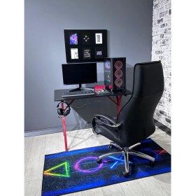 Resim Hey Modüler Mobilya Heygaming2 Profesyonel Oyuncu Masa Siyah Kırmızı 110 cm 
