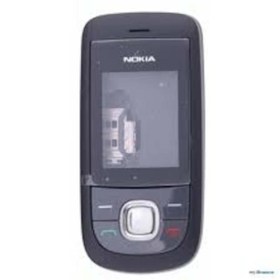 Resim Nokia 2220 2220S Siyah Kapak + Tuş Takımı Arka Kapak Ön (A Kalite) 