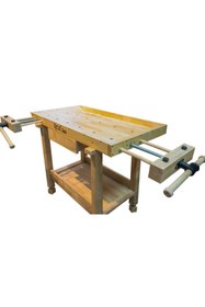 Resim Genel Markalar Wood 0111 Iki Mengeneli Hobi Ahşap Oyma Marangoz Çalışma Tezgahı 106 Cm 
