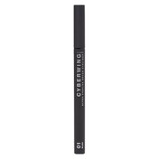 Resim Influence Beauty Eyeliner with Brush Cyberwing 01 Jet Black - Precision Brush Eyeliner for Sharp Lines 