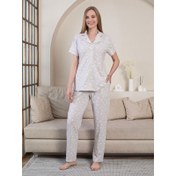 Resim Limissi Kadın Pijama Takımı M-XXL Bejmelanj 