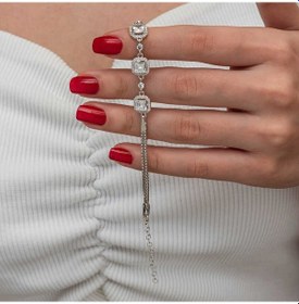 Resim Gümüş Üçlü Kare Kadın Bileklik 