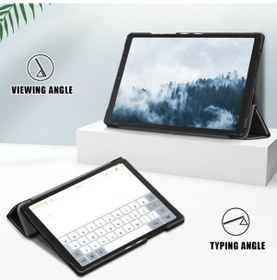 Resim Galaxy Uyumlu Tab A8 10.5 Sm-X200 Kılıf Smart Cover Standlı Zırh Tablet 