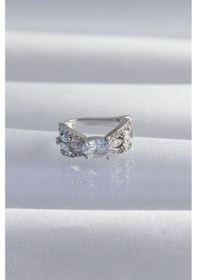 Resim Pirinç Gümüş Renk Zirkon Taş Kaplama Earcuff Küpe - Ebj240820w26736 Diğer 