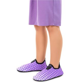 Resim Kiko Kids Point Havuz Plaj Kız Çocuk Deniz Ayakkabısı 7514 Lila - Beyaz Lila - Beyaz 
