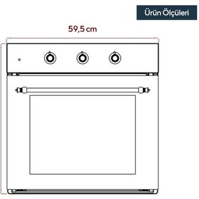 Resim Kumtel B66-SF3(MT) Rustik Cam Ankastre Fırın 