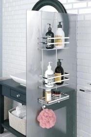 Resim Geseus Üç Katlı Asmalı Banyo Duş Rafı Krom Lm580 