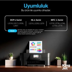 Resim Kingjet Brother Uyumlu Dcp-l3550cdw Yüksek Kapasiteli 4 Renk Takım Uyumlu Toner Tn-277 