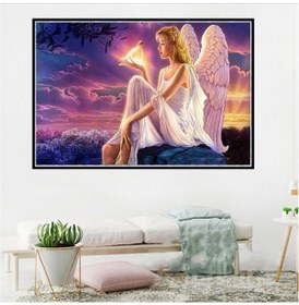 Resim Fosenze Melek Desenli Tam Taşlı Dıy Diamond Painting 30x40 Cm - Tuval Materyal Ve Araç Seti Dahil 