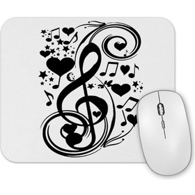 Resim Baskı Dükkanı Ask Müzik Nota Mouse Pad 