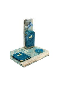 Resim Pvc Kutulu Seccade Seti - Kadife Kaplı Yasin - Seccade - Tesbih - (479778387) 