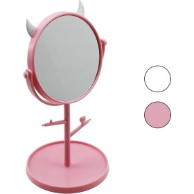 Resim 6 Inç - 15CM Yuvarlak - Boynuzlutakı Askılıklı Makyaj Aynası Renkli Plastik Takılık SEPETLİ=15CM 