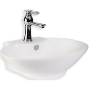 Resim Eva Banyo Lena E-4106 Tezgah Üstü Porselen Lavabo 