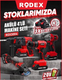 Resim Rodex AKÜLÜ 4LÜ MAKİNE SETİ 
