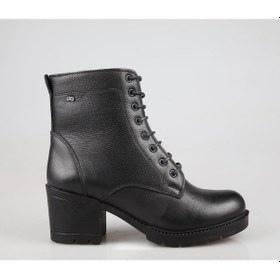 Resim Castle Black 2615 Hakiki Deri Siyah Kadın Bot Siyah 