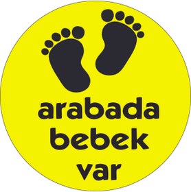 Resim Birim Matbaa ARABADA BEBEK VAR OTO STİCKER(12X12 CM) 