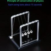 Resim Newton'un Bahar Mermi Denge Metal Topu - Bir Pendulum ve Bahar Mekanizması ile Eski Fizik Bilim Oyuncak, Gençler ve Yetişkinler için Eğitici Masa Dekorasyonu için İdeal, Deney Gösterimleri için Mükemmel (Siyah) 