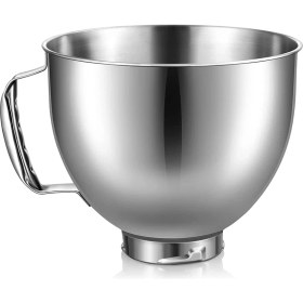 Resim Kitchenaid Için Paslanmaz Çelik Kase 4.5-5 Quart Tilt Head Stand Mixer, Kitchenaid Mikser Kasesi Için Bulaşık Makinesi Güvenli (Yurt Dışından) 