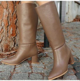 Resim Sepet365 Roksa Vizon Cilt Topuklu Çizme Çok Renkli 