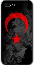Resim MRCİLETİSİMmrc-197883 Black Ayyıldız Kılıf Kapak Hayalet Ekran Yandan Gözükmez iPhone 8 Plus ile uyumlu 
