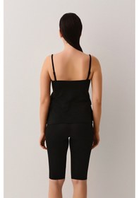 Resim Suwen Volanlı Straplez Tankini Üst Sbn25720012 Siyah 