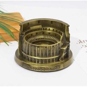 Resim Opulentliving Yeşil Bronz Roma Kolezyum Kül Tablası - 13x11.5x7 Cm, Dayanıklı Ve Şık Ev Aksesuarı 