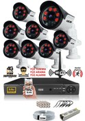 Resim IDS DS-2015HD-SET8-NOHDD 8 Kameralı 1080P Full HD 5 MP Sony Lensli Kamera Seti - 2015 