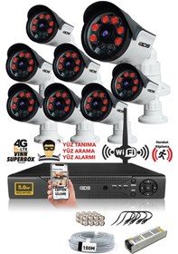 Resim IDS DS-2015HD-SET8-NOHDD 8 Kameralı 1080P Full HD 5 MP Sony Lensli Kamera Seti - 2015 